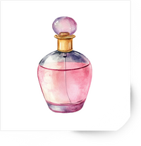 Thumbnail for Pink Perfume Bottle Sticker | Watercolor Fragrance Vinyl Decal | Beauty Vanity Gift