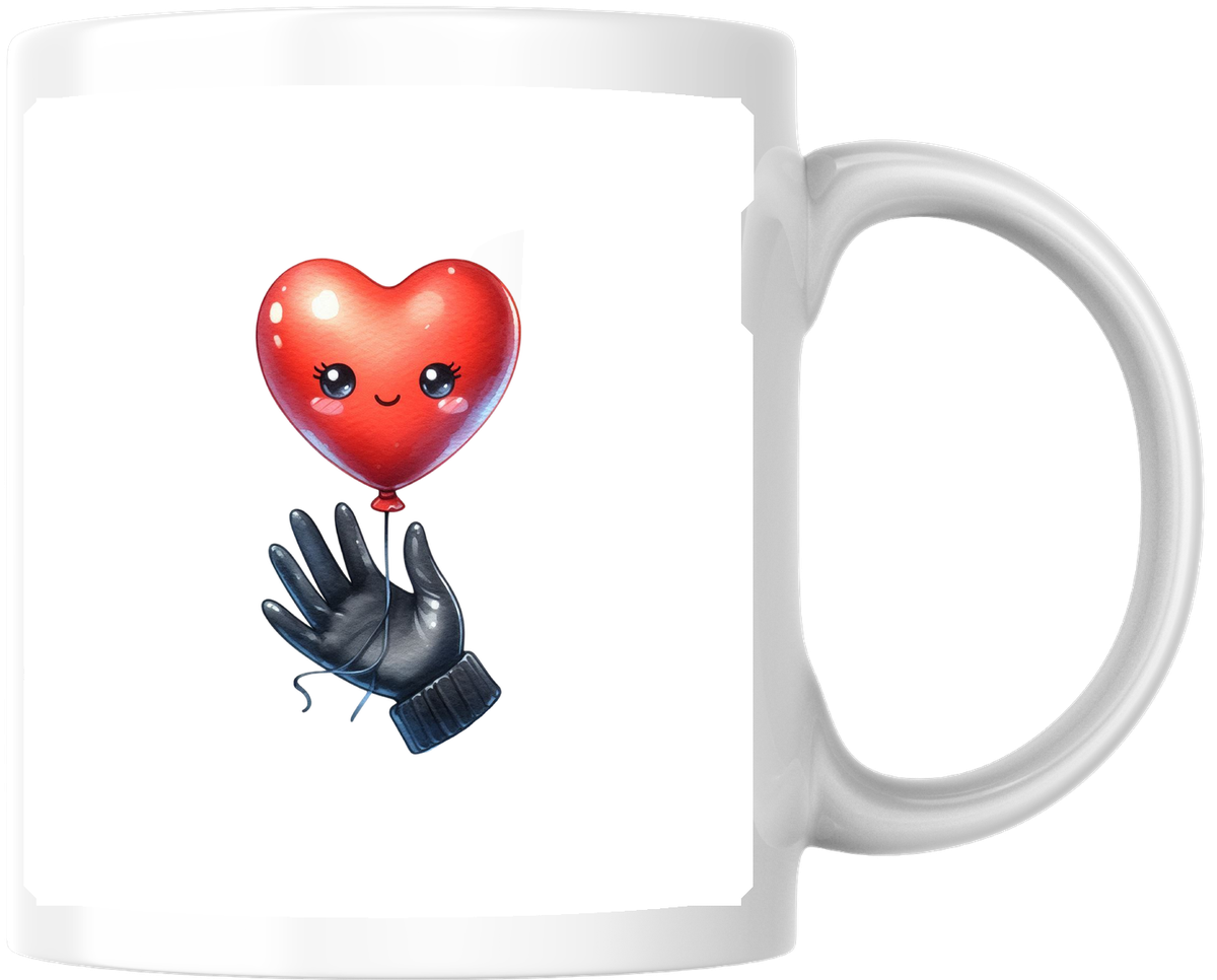 Heart Balloon Mug | Cute Kawaii Love Coffee Mug | Valentine Couples Gift