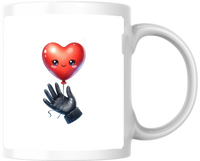 Thumbnail for Heart Balloon Mug | Cute Kawaii Love Coffee Mug | Valentine Couples Gift