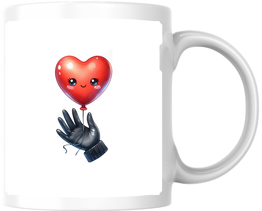 Heart Balloon Mug | Cute Kawaii Love Coffee Mug | Valentine Couples Gift