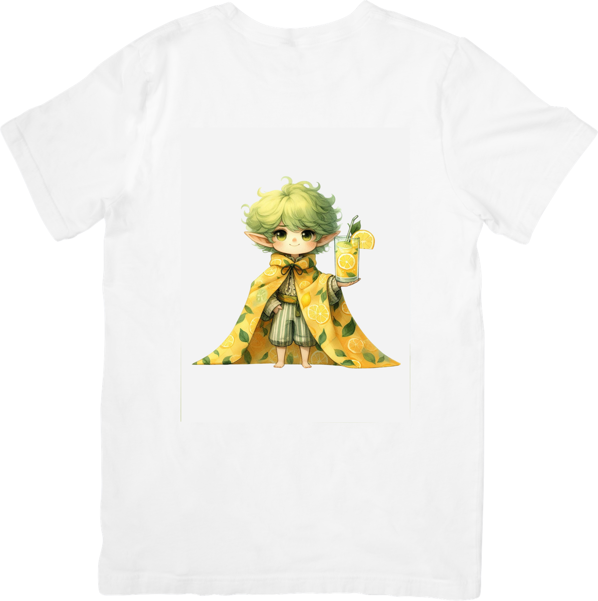 Lemonade Elf T-Shirt | Cute Chibi Fantasy Lemon Graphic Tee | Summer Kawaii Gift