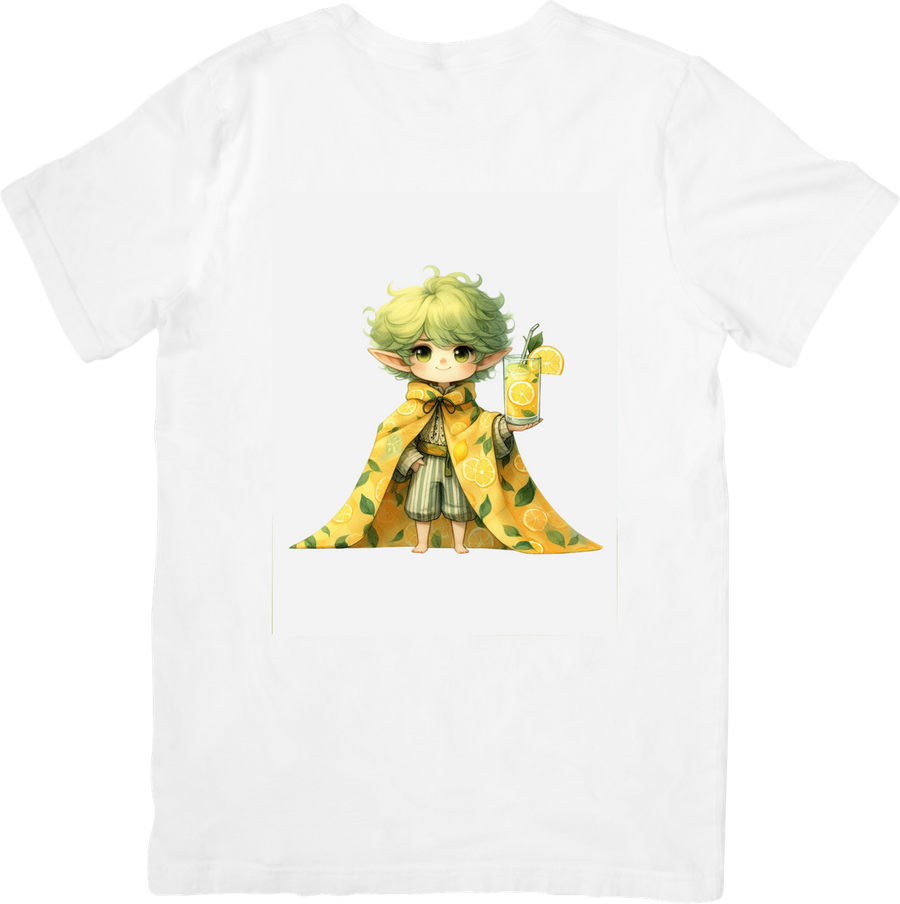 Lemonade Elf T-Shirt | Cute Chibi Fantasy Lemon Graphic Tee | Summer Kawaii Gift