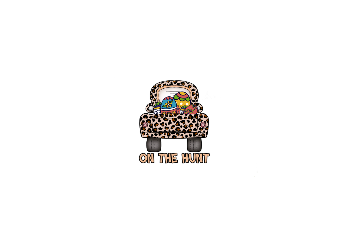 On The Hunt Easter Truck Throw Pillow | Leopard Print Egg Decorative Pillow | Spring Holiday Gift