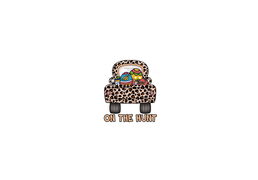 On The Hunt Easter Truck Throw Pillow | Leopard Print Egg Decorative Pillow | Spring Holiday Gift