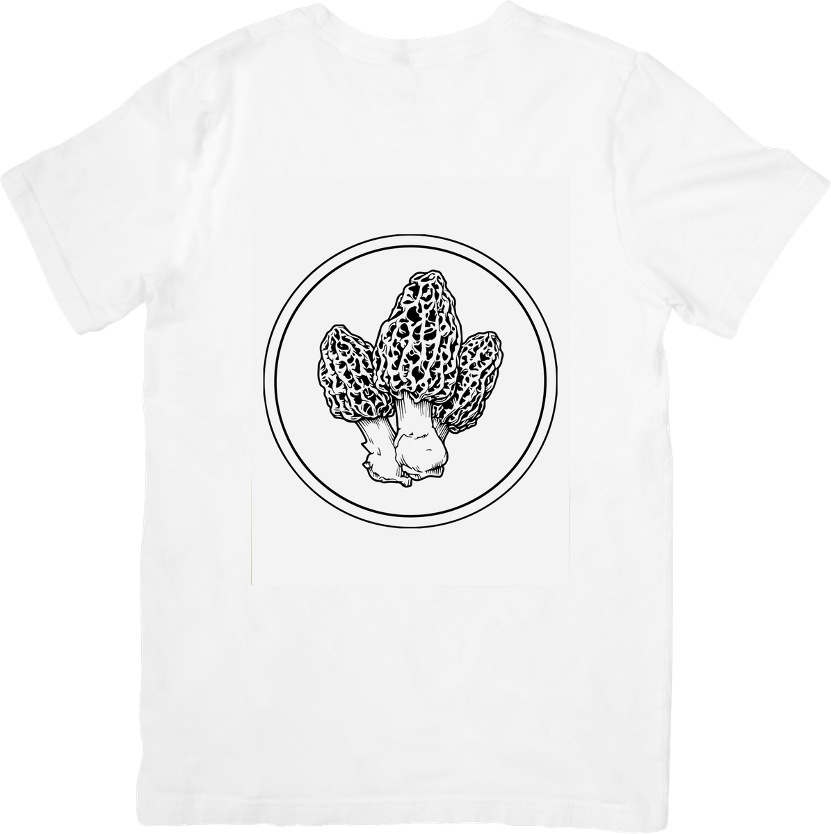 Morel Mushroom T-Shirt | Line Art Foraging Graphic Tee | Mycology Nature Gift