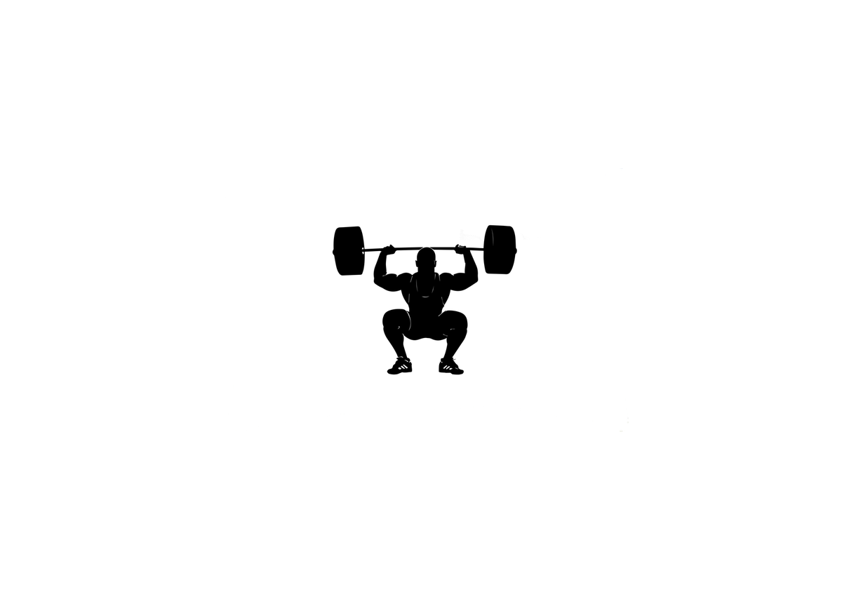 Barbell Squat Throw Pillow | Weightlifter Silhouette Decorative Pillow | Gym Fitness Gift