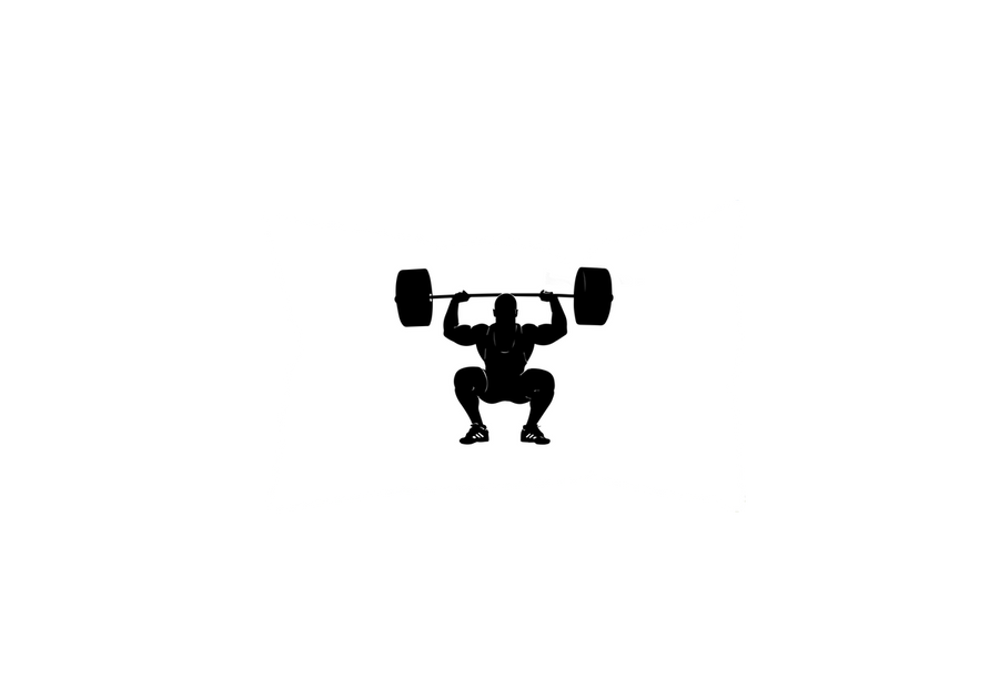 Barbell Squat Throw Pillow | Weightlifter Silhouette Decorative Pillow | Gym Fitness Gift