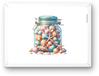 Thumbnail for Seashell Jar Wall Art | Watercolor Coastal Beach Print | Nautical Home Gift