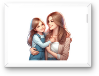Thumbnail for Mother Daughter Wall Art | Loving Family Portrait Print | Mom Mother's Day Gift