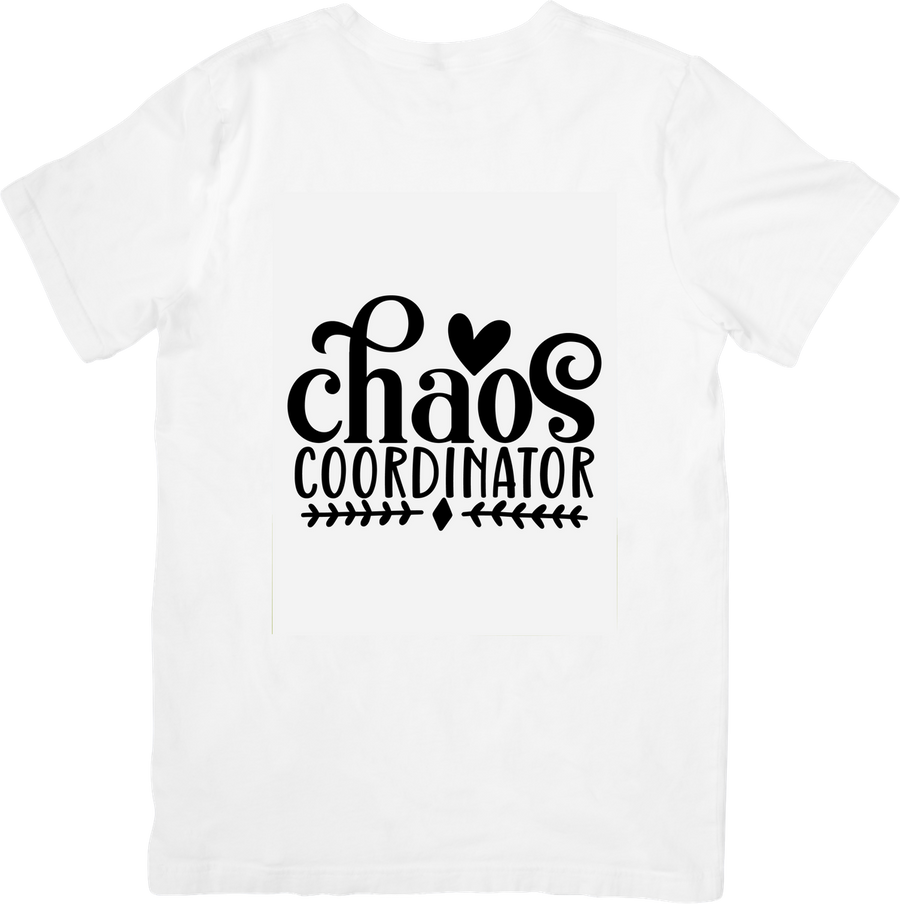 Chaos Coordinator T-Shirt | Funny Mom Typography Graphic Tee | Busy Parent Gift