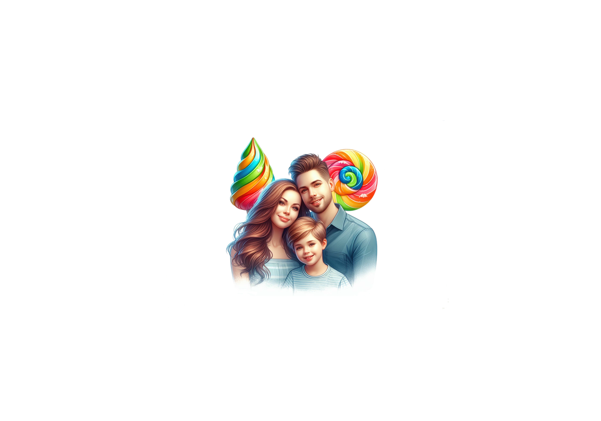 Sweet Family Candy Throw Pillow | Ice Cream Lollipop Decorative Pillow | Family Gift