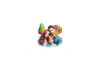Thumbnail for Sweet Family Candy Throw Pillow | Ice Cream Lollipop Decorative Pillow | Family Gift