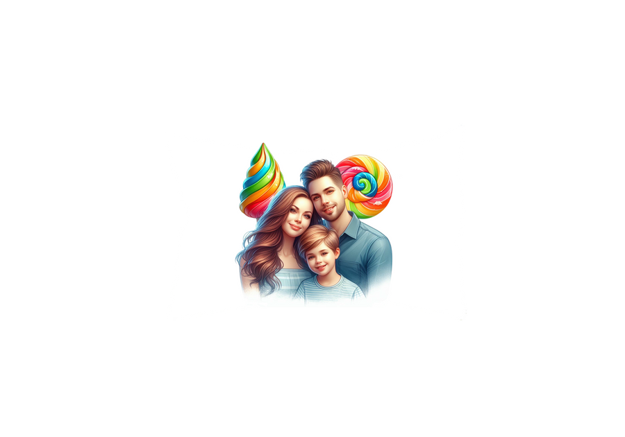 Sweet Family Candy Throw Pillow | Ice Cream Lollipop Decorative Pillow | Family Gift