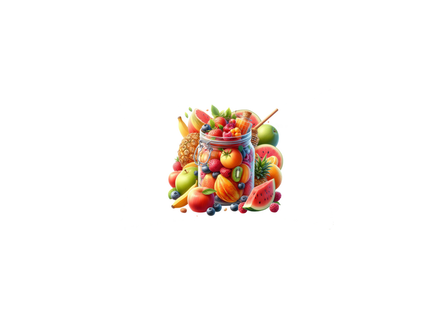 Fresh Fruit Jar Throw Pillow | Colorful Smoothie Decorative Pillow | Kitchen Foodie Gift