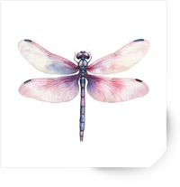 Thumbnail for Dragonfly Sticker | Watercolor Pink Purple Insect Decal | Nature Lover Gift