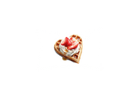 Thumbnail for Heart Waffle Throw Pillow | Cute Strawberry Breakfast Pillow | Kitchen Foodie Gift