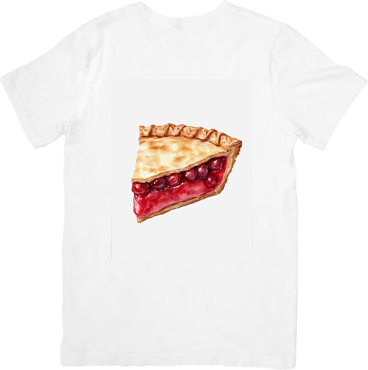 Cherry Pie Slice T-Shirt | Watercolor Dessert Graphic Tee | Foodie Baker Gift