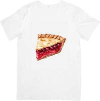 Thumbnail for Cherry Pie Slice T-Shirt | Watercolor Dessert Graphic Tee | Foodie Baker Gift
