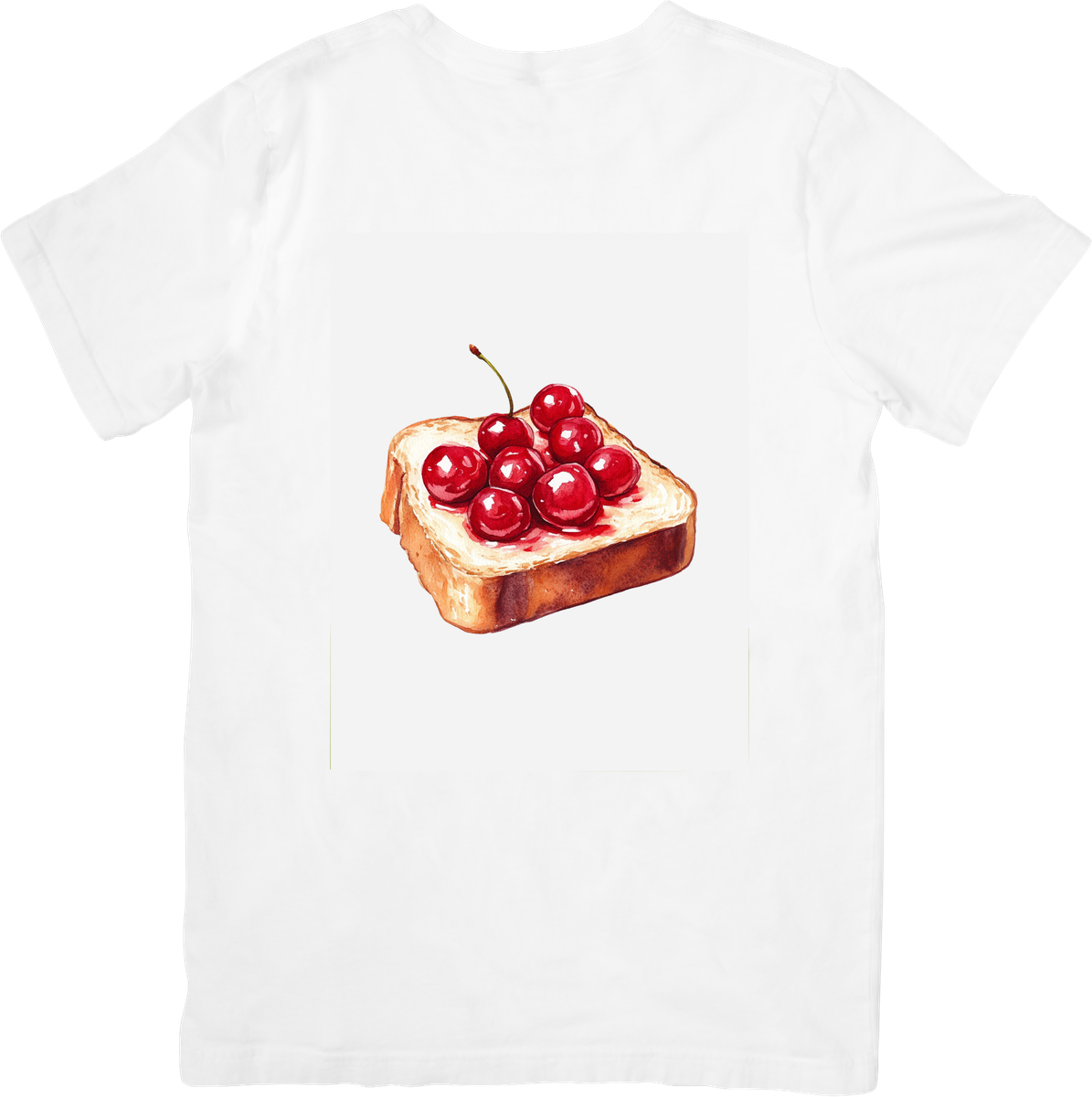 Cherry Toast T-Shirt | Watercolor Breakfast Food Graphic Tee | Foodie Brunch Gift